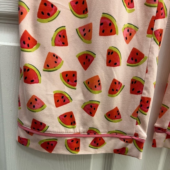 Kate Spade Woman’s Pajamas SZ L Pink Watermelon Print 2 pcs Set Soft Sleepwear - Picture 4 of 5